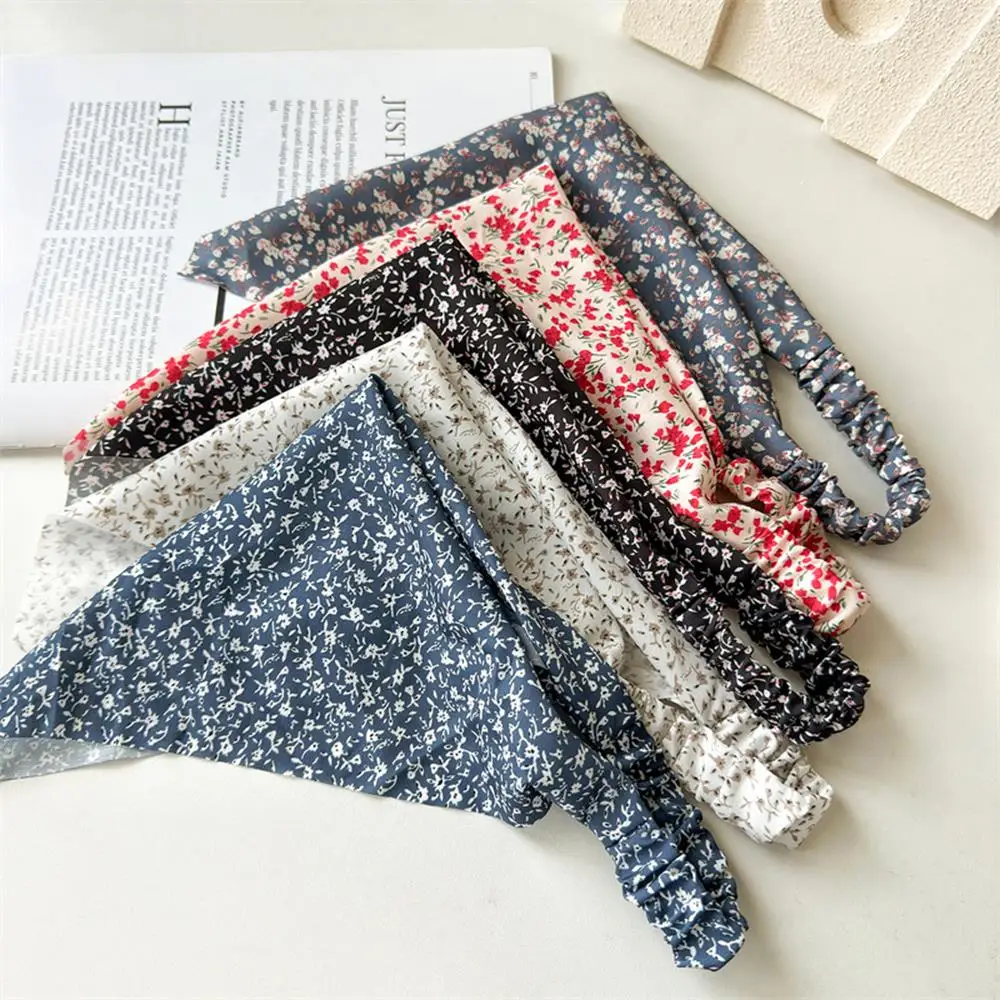 

Bohemia Women Bandana Hair Scarf Pastoral Retro Print Flower Beach Head Scarf Elastic Hair Bands Headwear Hijab Hair Accessories