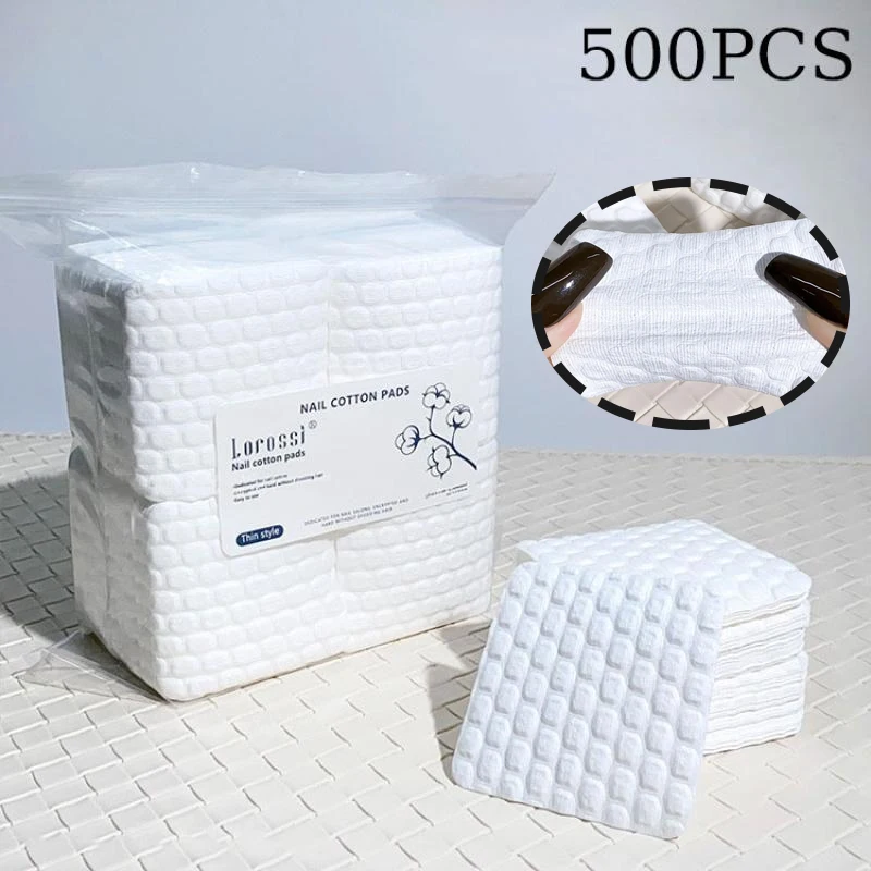 200/500Pcs/pack Nail Cotton Pad Polish Remover Gel Clean Manicure Napkins Lint-Free Wipes Cotton Cleaner Paper Pads Varnish Tool