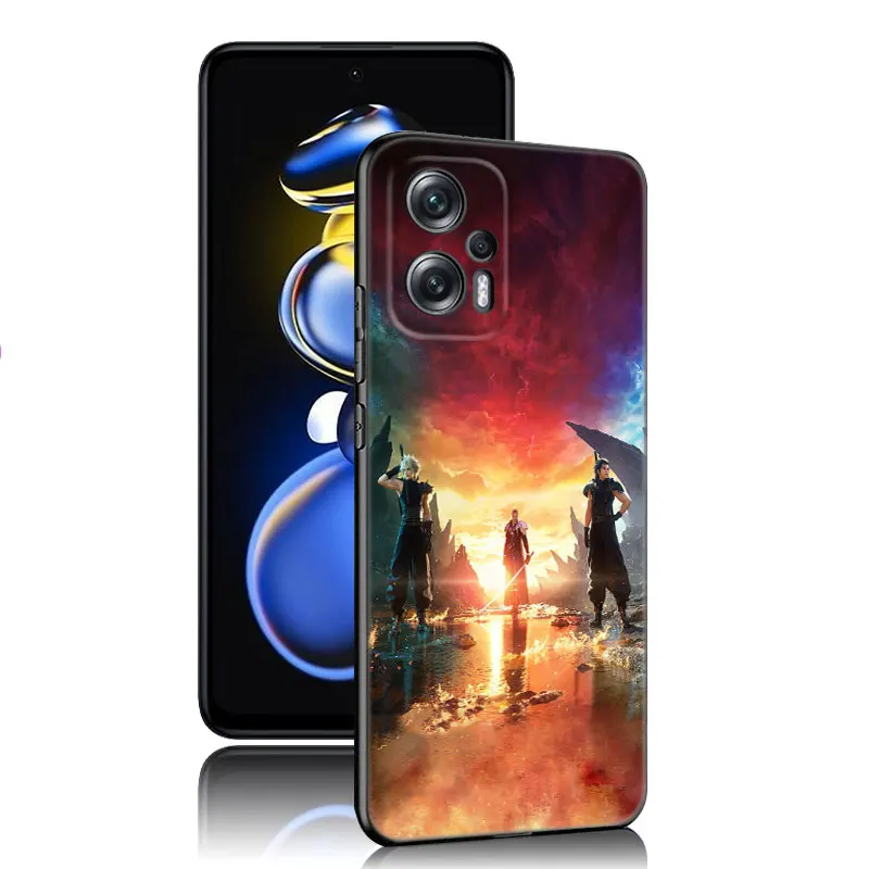 Game Final Fantasy Black Silicone Phone Case For Xiaomi POCO X3 X4 NFC F3 F4 GT F5 M3 M4 M6 X5 X6 Pro 5G C55 C65 M5