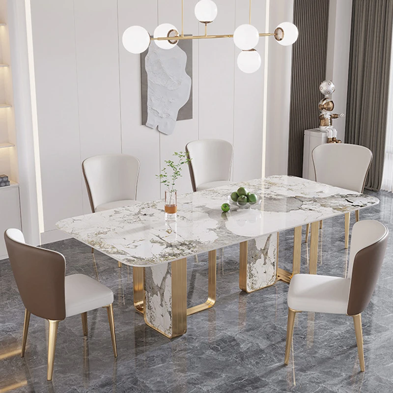 Marble Table Set  2023 Modern Simplicity  Light Luxury Style  Household  Chair Combination Dinning Room Furniture