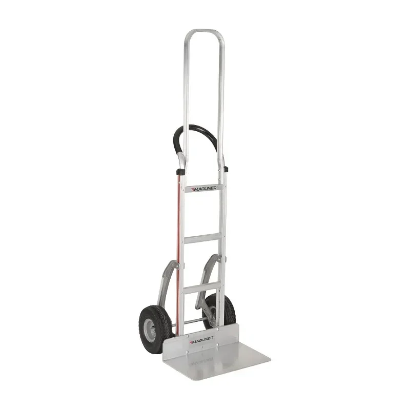 HMK119K2C5E Aluminum Hand Truck, Horizontal Loop Handle with Vinyl Sleeve, 20" x 12" Aluminum Extruded Plate, 500 lb Ca