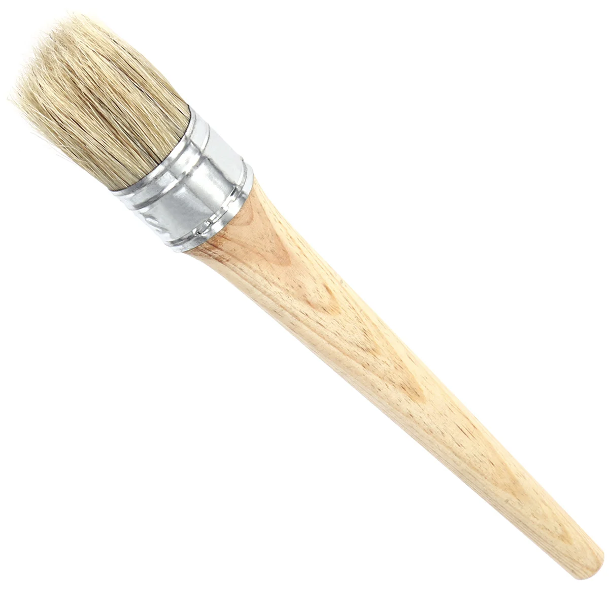 

Round Paint Brush 30 Mm Natural Bristles for Furniture Waxing Deck Restoration Professional Wood Brushes Smoother Finish