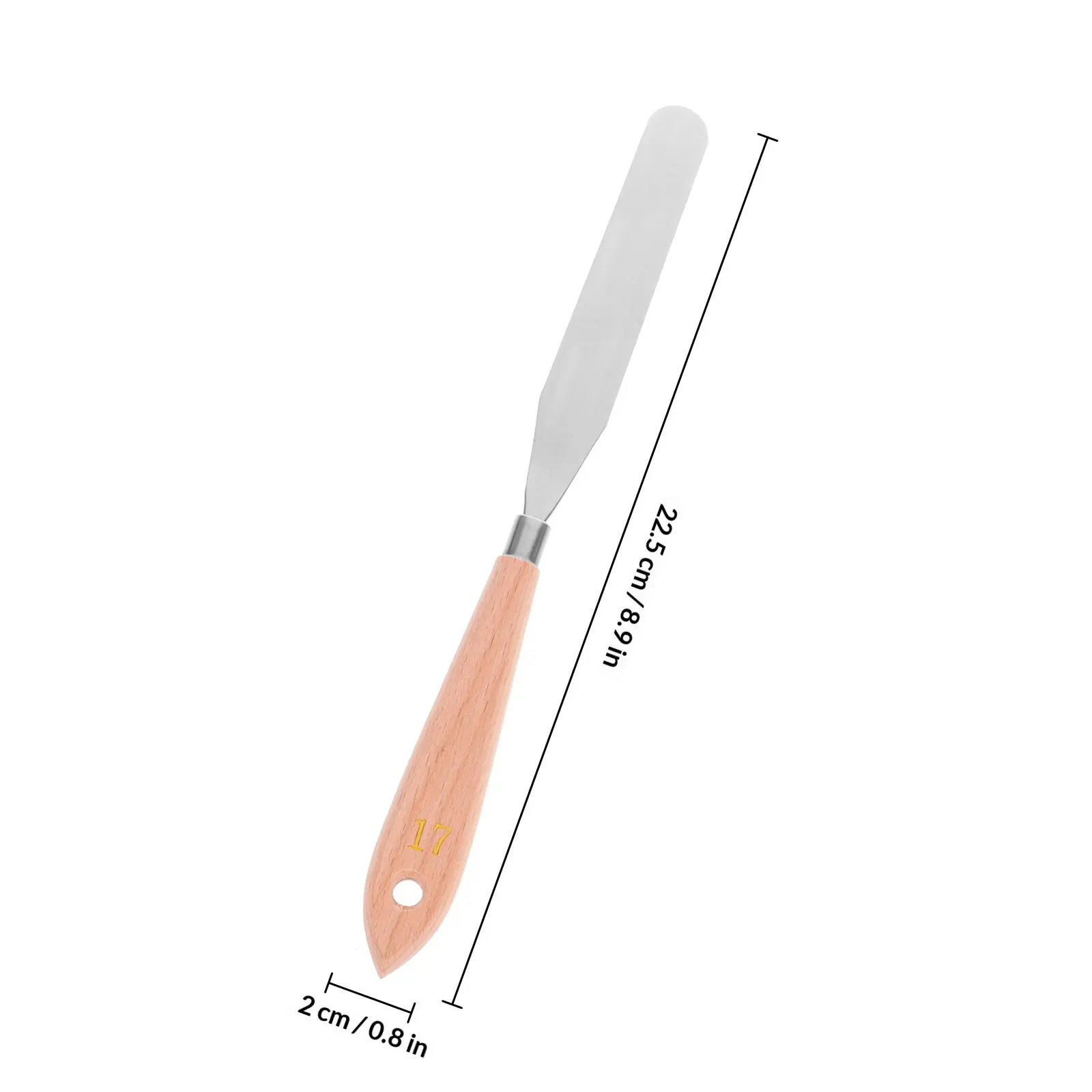 Ultrathin Painting Spatula Knife Flexible Stainless Blade Ergonomic Wooden Handle Ideal for Oil Acrylic Art Studio Use Spatula