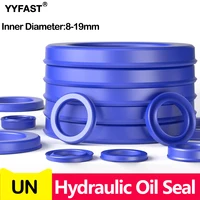 10/20 piezas, ID 8-19MM, sello hidráulico de eje Radial UN (IDxODxTHK), varilla de pistón de poliuretano, sello de aceite de copa en U de labio único de PU