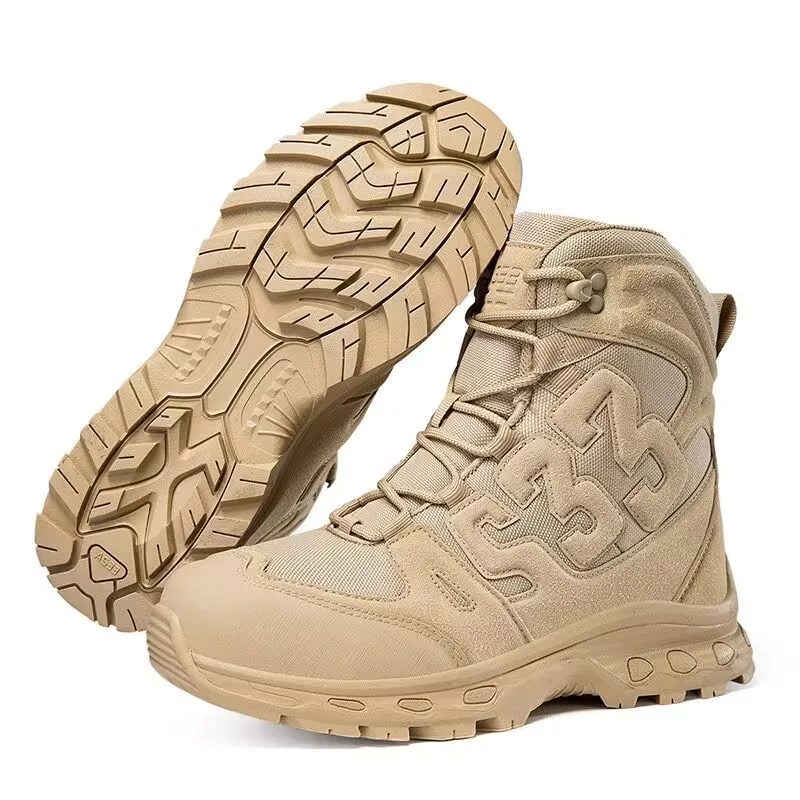 Popular High Top Anti Slip Men's Hiking Shoes Wear Resistant and Waterproof Men's Outdoor Climbing Shoe Breathable Sports Shoes