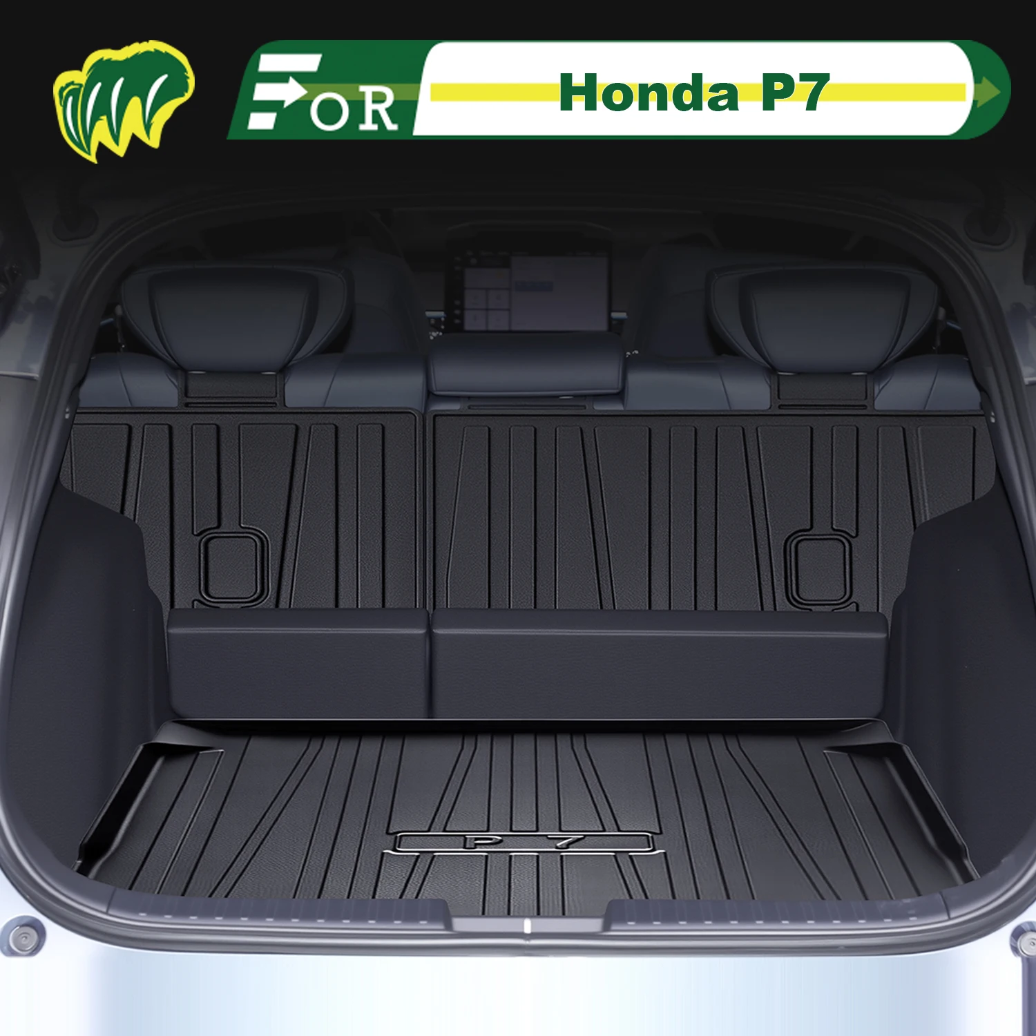 

Для Honda P7 2025 TPE индивидуальный коврик для багажника автомобиля, всесезонный коврик для груза, 3D-образный задний багажник, защитный коврик для спинки стула