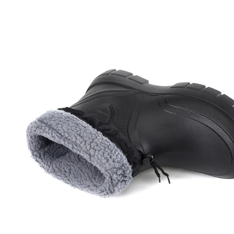 Stivali invernali impermeabili per uomo scarpe antivento 2024 nuovi stivali da neve in peluche stivaletti da uomo stivaletti in cotone nero caldo