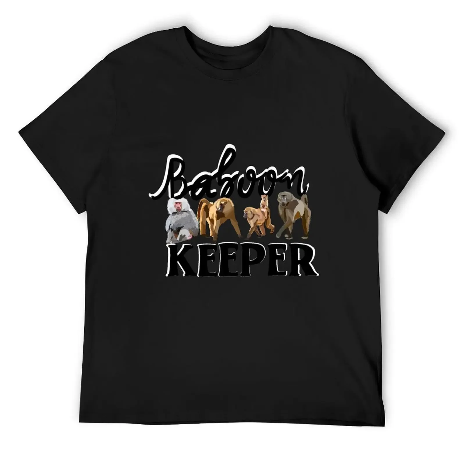 Baboon keeper T-Shirt anime blacks customs essential t shirt mens vintage t shirts