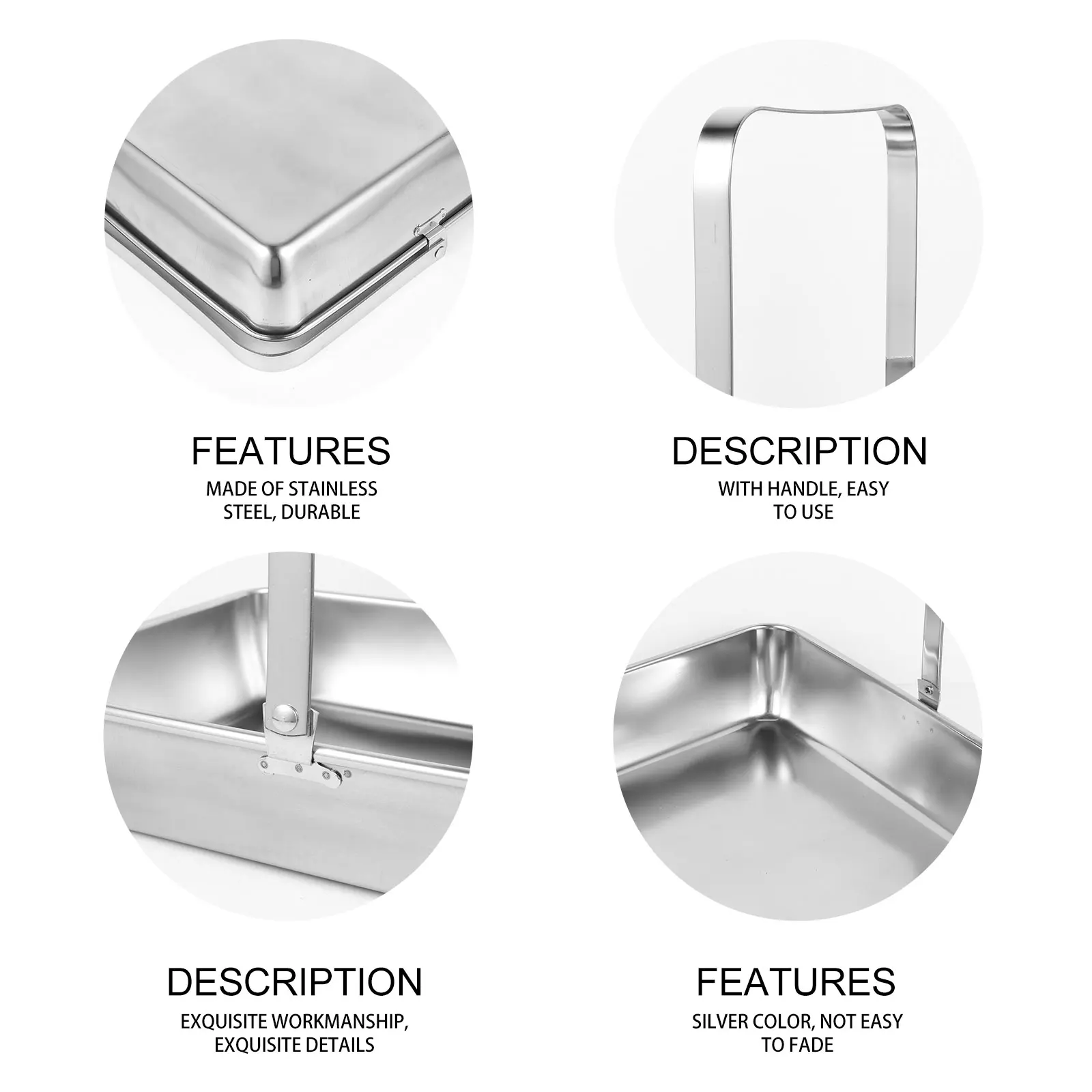 

1pc Stainless Steel For Tissue Tissue Napkin Napkin Holder Organizer Rectangular Towel Tray Rectangular Dining Tray