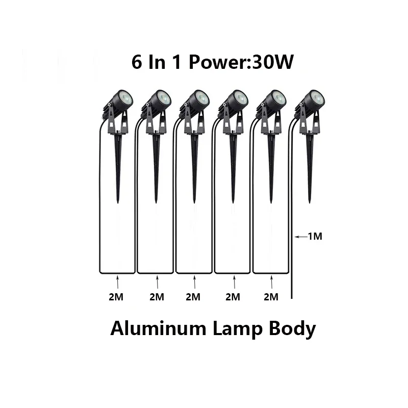 10/8/6 IN 1 Led Garden Light Lawn Light Ip65 Waterproof Garden Decoration DC24V To 110V220V 50W30W Landscape Peak Light Spotligh