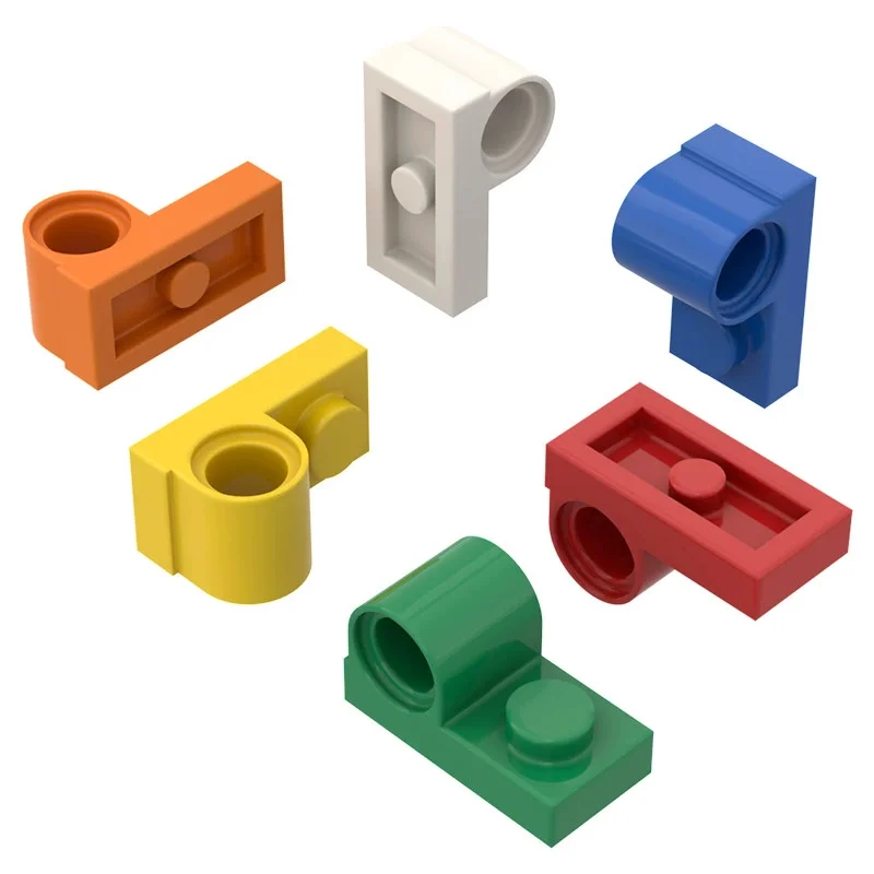 10 Stück 11458 modifiziert 1 x 2 mit Stiftloch auf dem oberen Block, Moc-Farbzubehör, kompatibel mit Ziegel, DIY-Kinderspielzeug