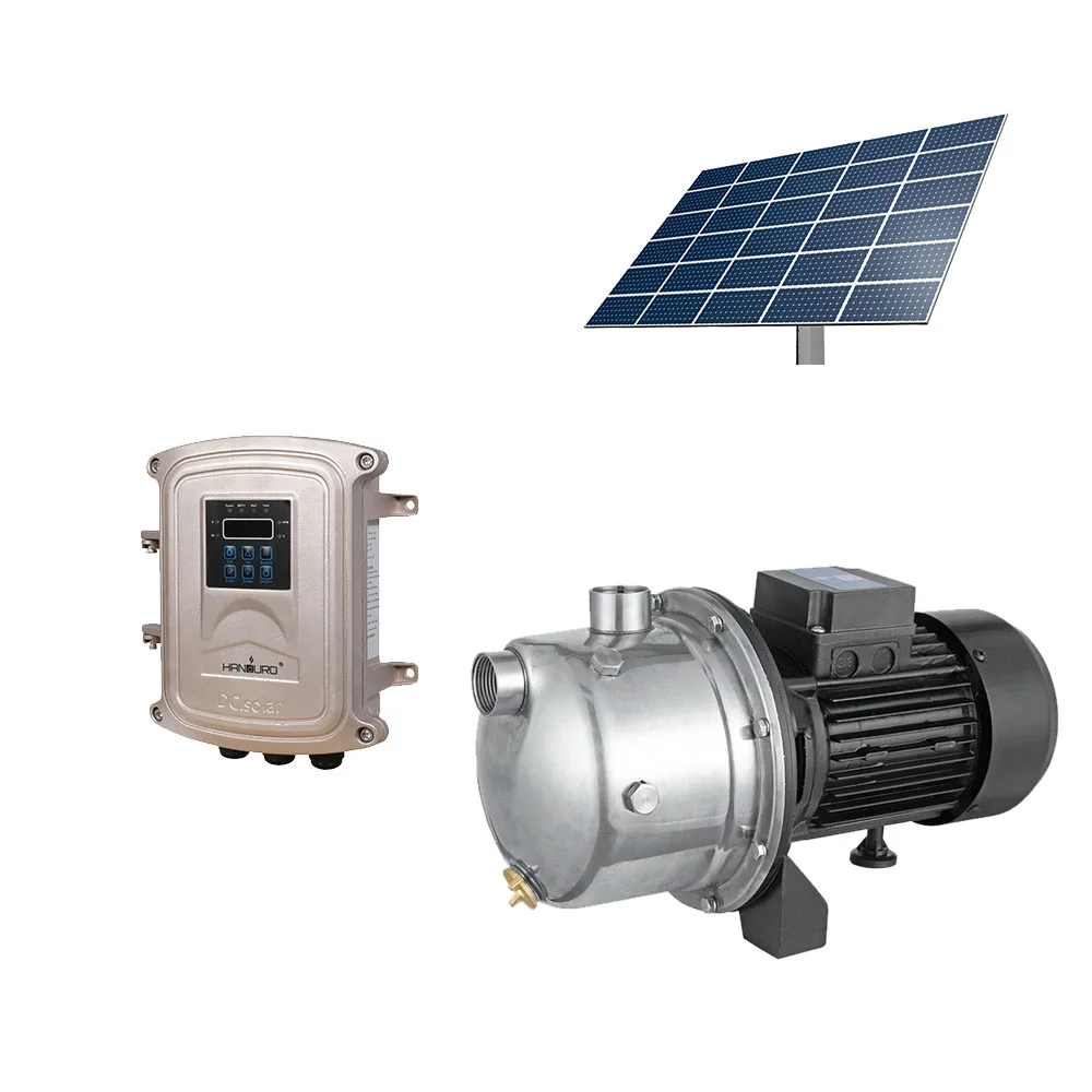 

48v 750w 3m3/h 55m dc brushless surface solar power water pump with AC/DC controller