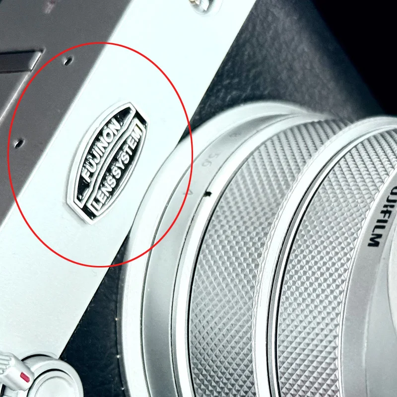 Металлическая наклейка с логотипом Fujinon ручной работы, украшение для камеры, табличка с именем, значок для Fujifilm или других камер