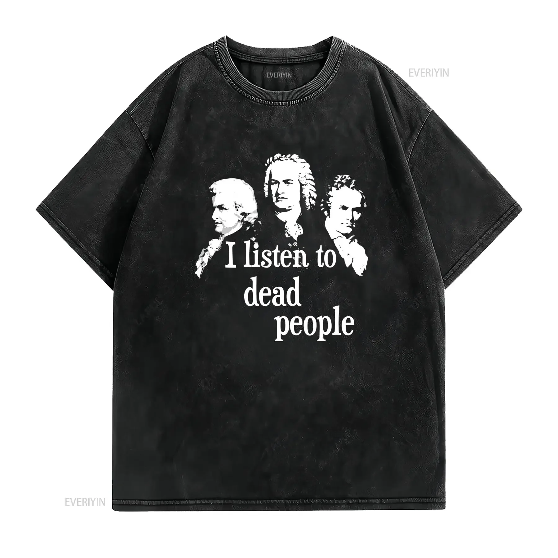 Maglietta Ascolto i morti Compositore di musica classica Insegnante Taglia S vintage Washed Soft Casual streetwear Slightly