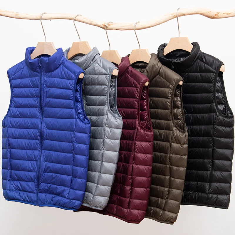 2024 new arrivals men's Sleeveless Down Vest atumn winter Ultra Lightweight Packable male puffer coat vest men caaual coat