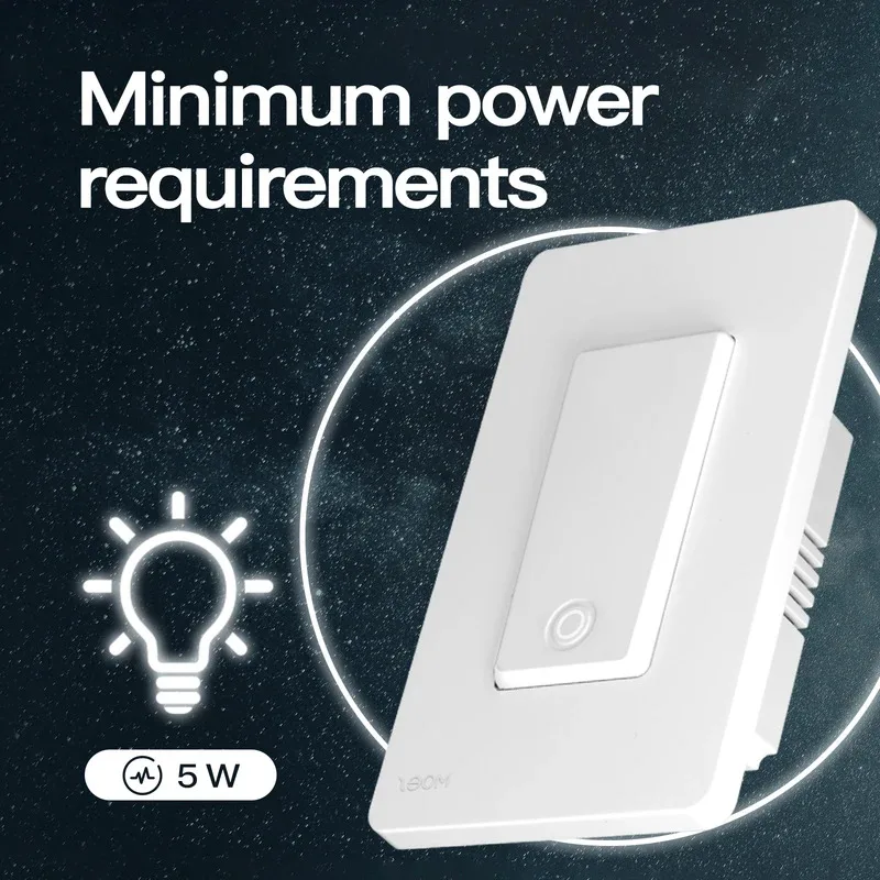 MOES Smart Light Switch: No Neutral Wire, Capacitor or Hub Needed, Wi-Fi Enabled, Works with Alexa & Google Home