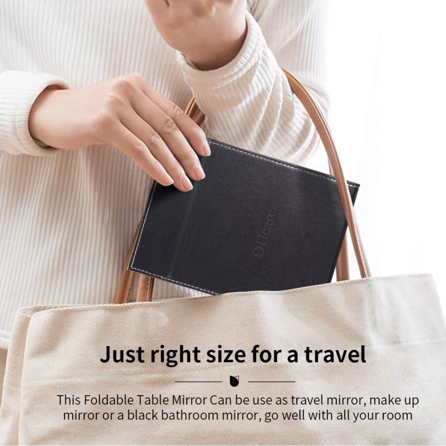 Newce portátil dobrável espelho de vaidade suporte mesa plástico maquiagem grande espelho