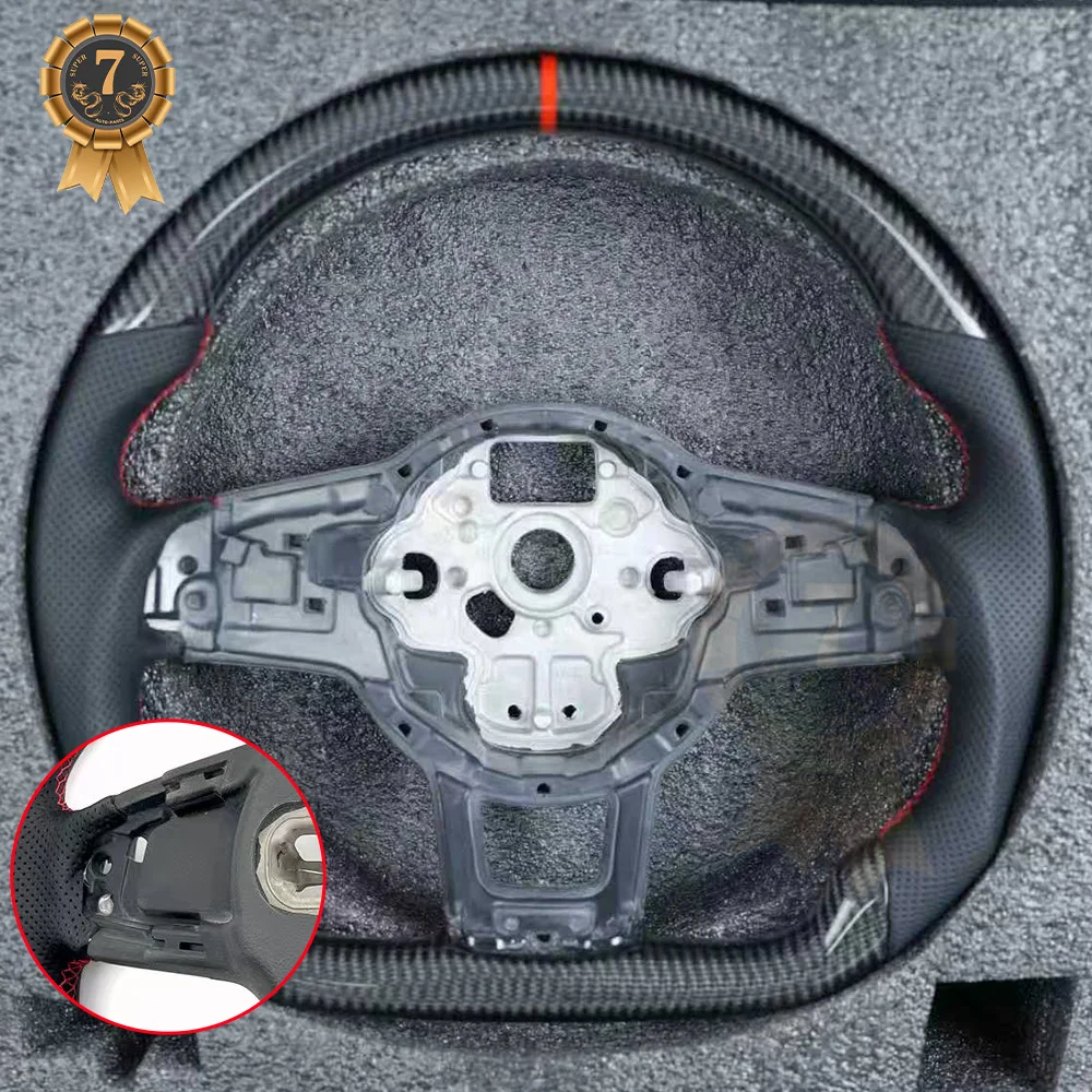 Echt Koolstofvezel Stuurwiel lederen Alcantara Voor VW Golf MK7 7.5 GTI GTD GTE R 2013-2020 Polo GTI Tiguan Passat DSG