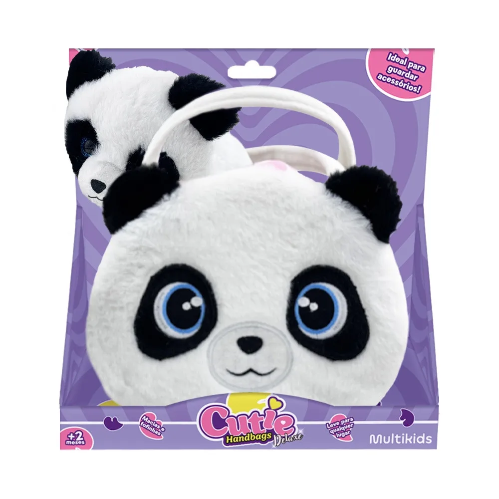 Plush Cutie Handbags Panda Deluxe Bag and Plush Multikids - BR2221