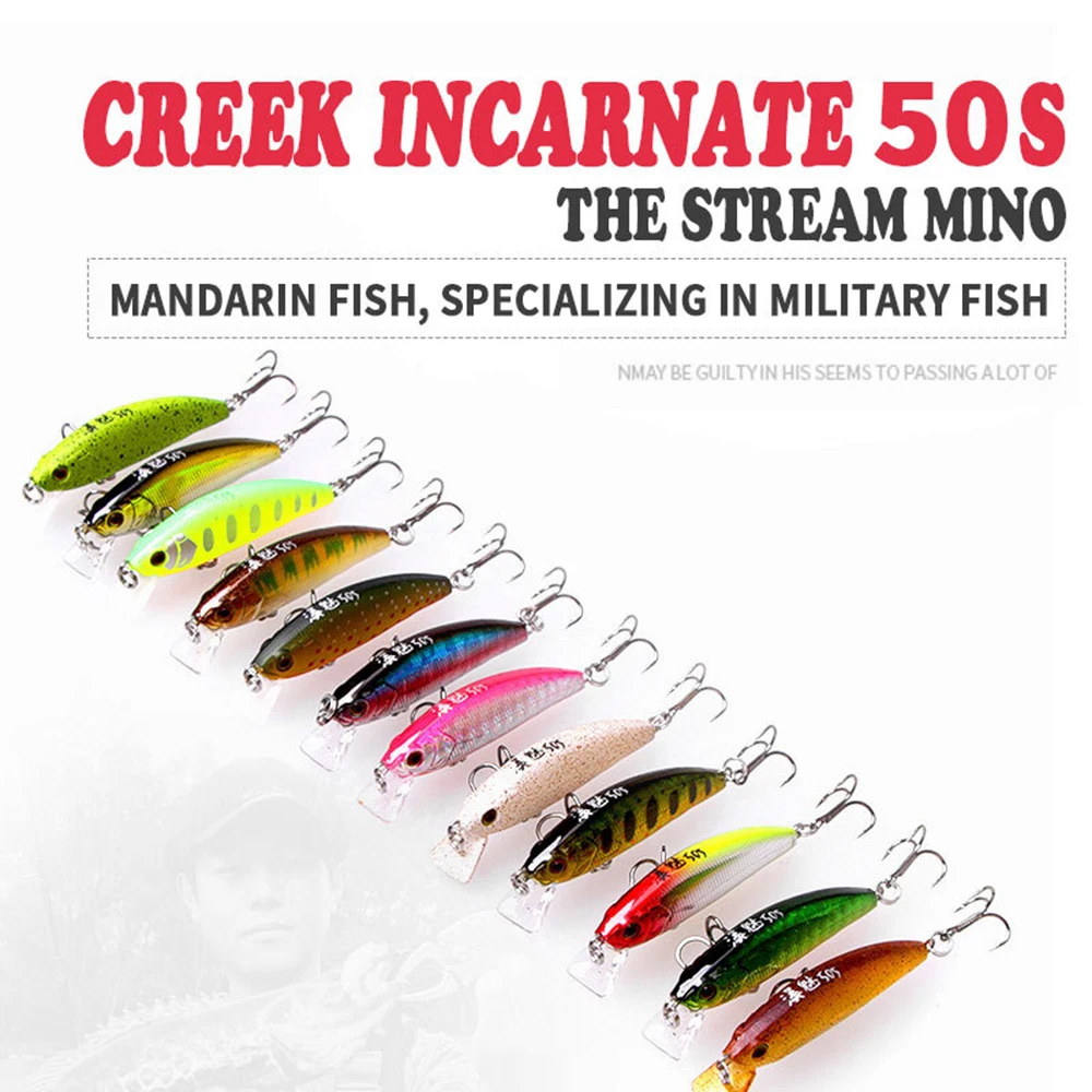 5cm 5g Fishing Lure Micro Minnow Wobbler Creek Incarnate 50ss Sinking Jerkbait Artificial Hard Bait Stream Decoy Trout Bass Bait