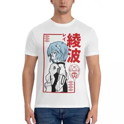 Men T-Shirt Rei Ayanami Perfect Crazy Cotton Tees Short Sleeve Genesis Evangelions T Shirt Crew Neck Clothing Adult