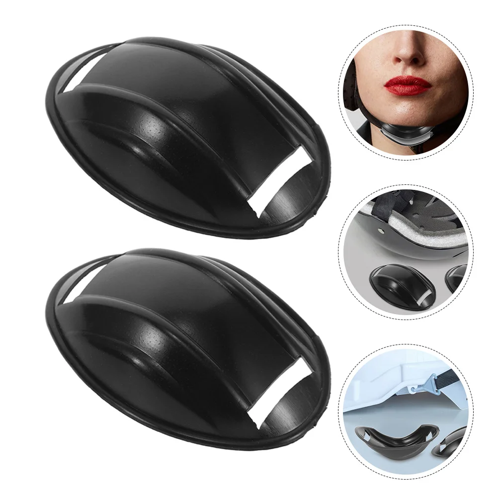 

10Pcs Motorcycle Chin Pads Comfortable Plastic Protective Liner Adjustable Non-Slip Fit for Bike Ski Helmets Accessories