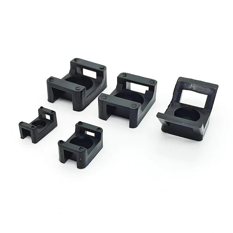 100pcs Cable Tie Base Mount Saddle Wire Fixing Seat Cable Clamp Cable Organizer Wire Clip Holder With Screw Holes HC-1 HC-2 HC-4