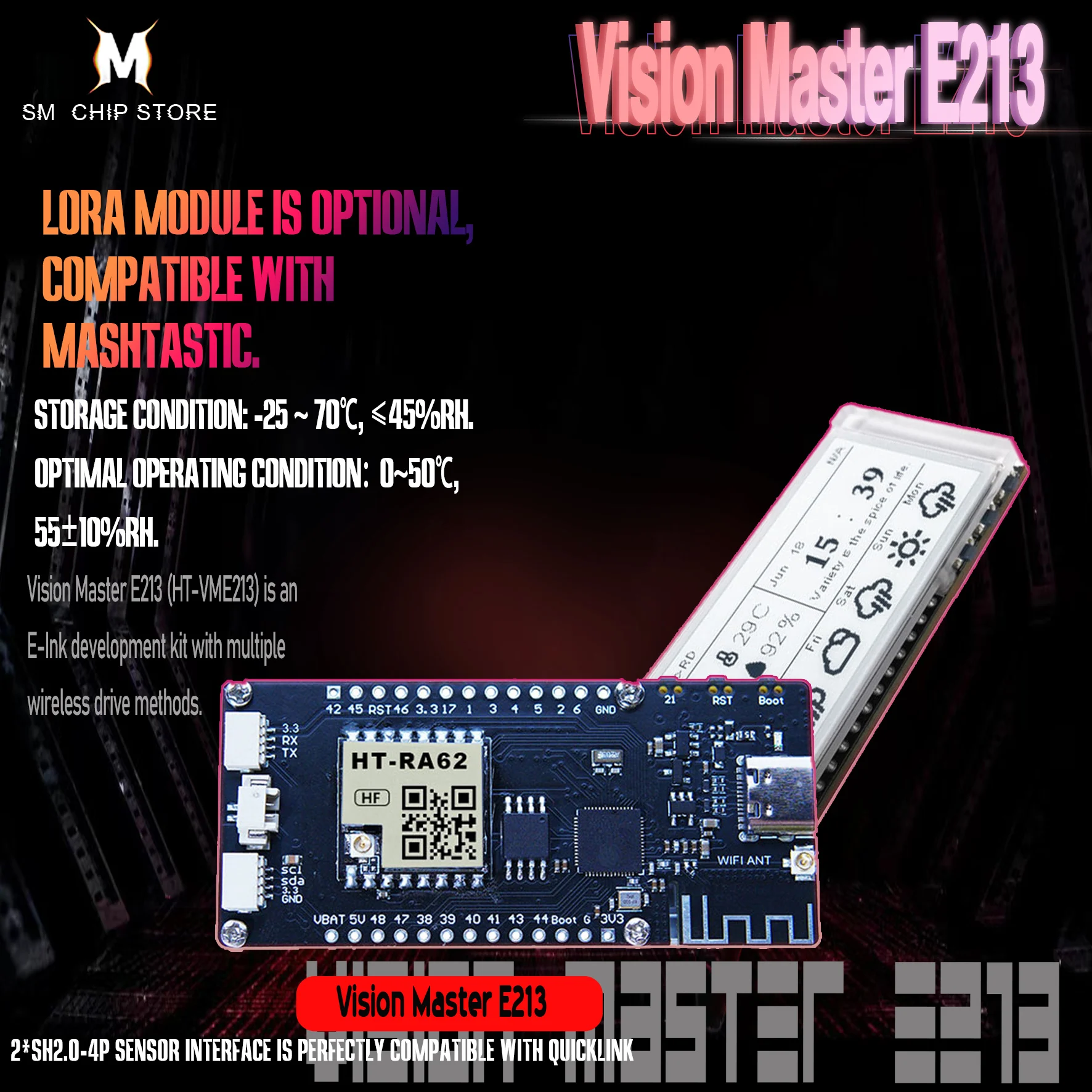 Imagem -06 - Heltec Meshtastic Lora E-ink Display E-paper Esp32 Lora Smart Sx1262 Wi-fi Devboard Ble Arduino Iot 213