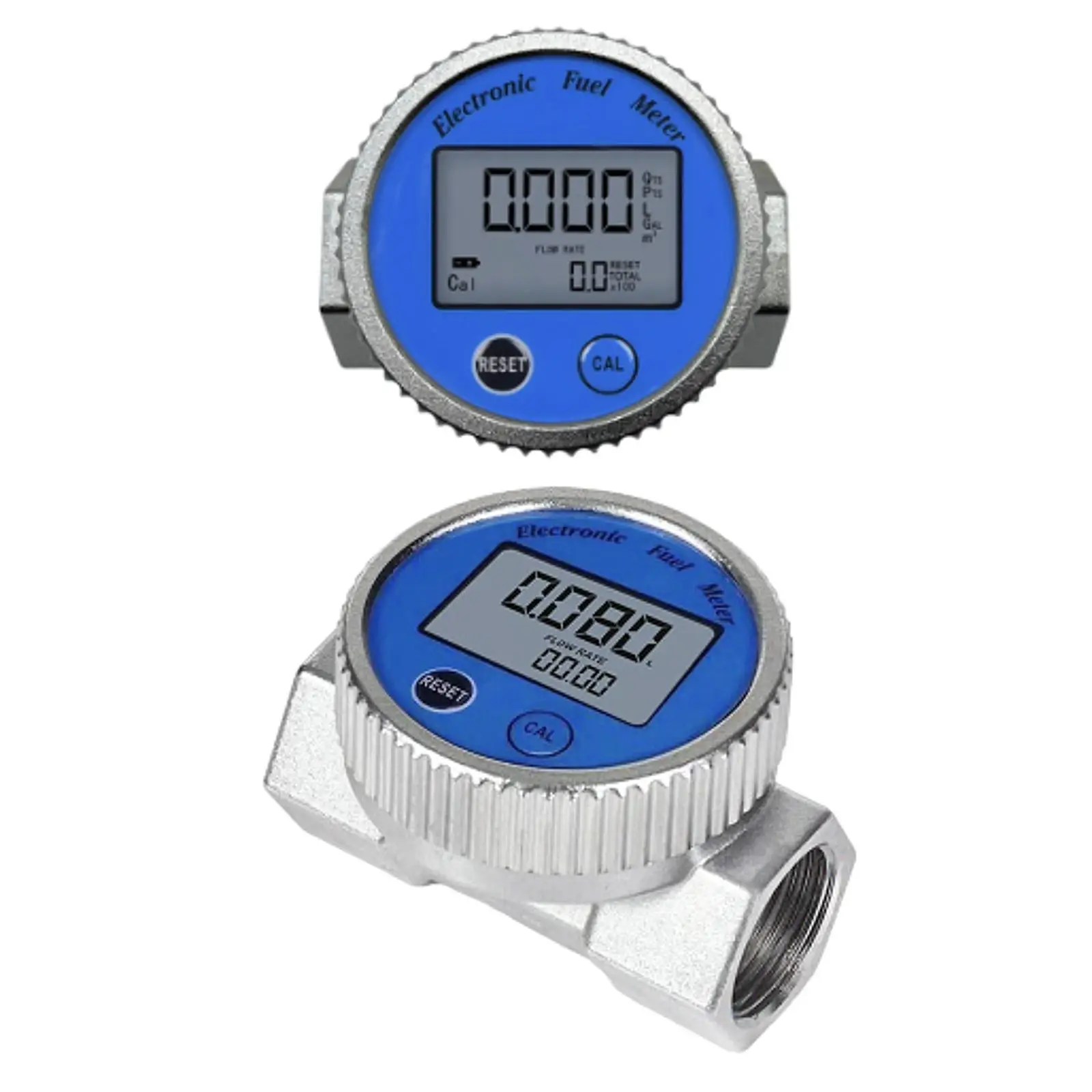 

Turbine Flow Meter Multifunction Stainless Steel IPX7 Waterproof LCD Display Oil