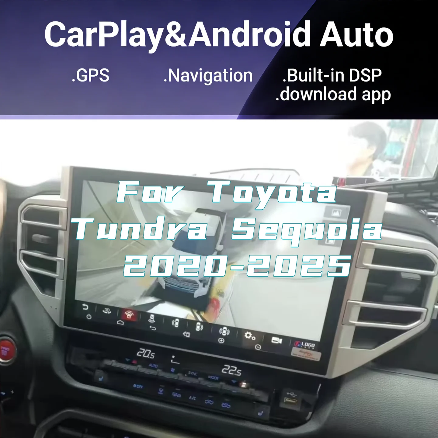 

14.6" Wireless Carplay Android Car Radio For Toyota Tundra Sequoia 2020-2025 GPS Navigation Auto Multimedia Player Stereo