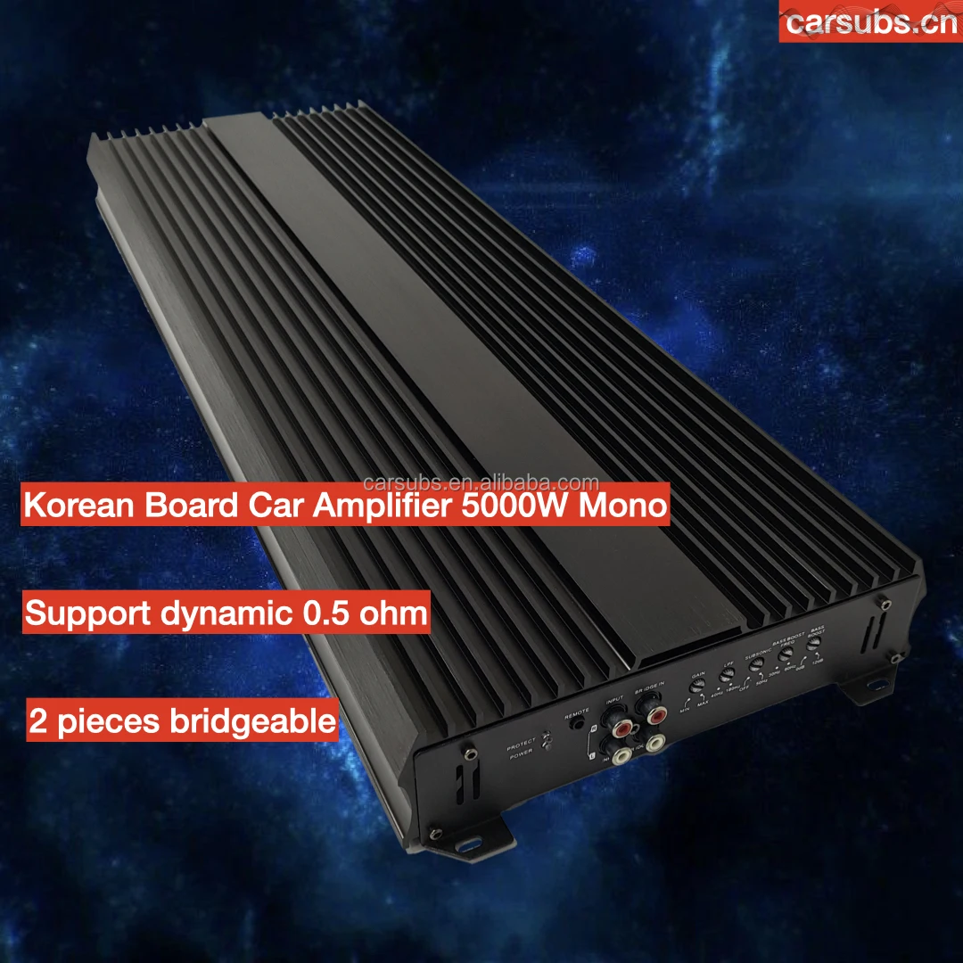 2025  0.5 ohm 5000W Car SPL Subwoofer Amplifier RMS 3000W 1 ohm half bridge Strong Bass Class D Car Amplifier Monoblock