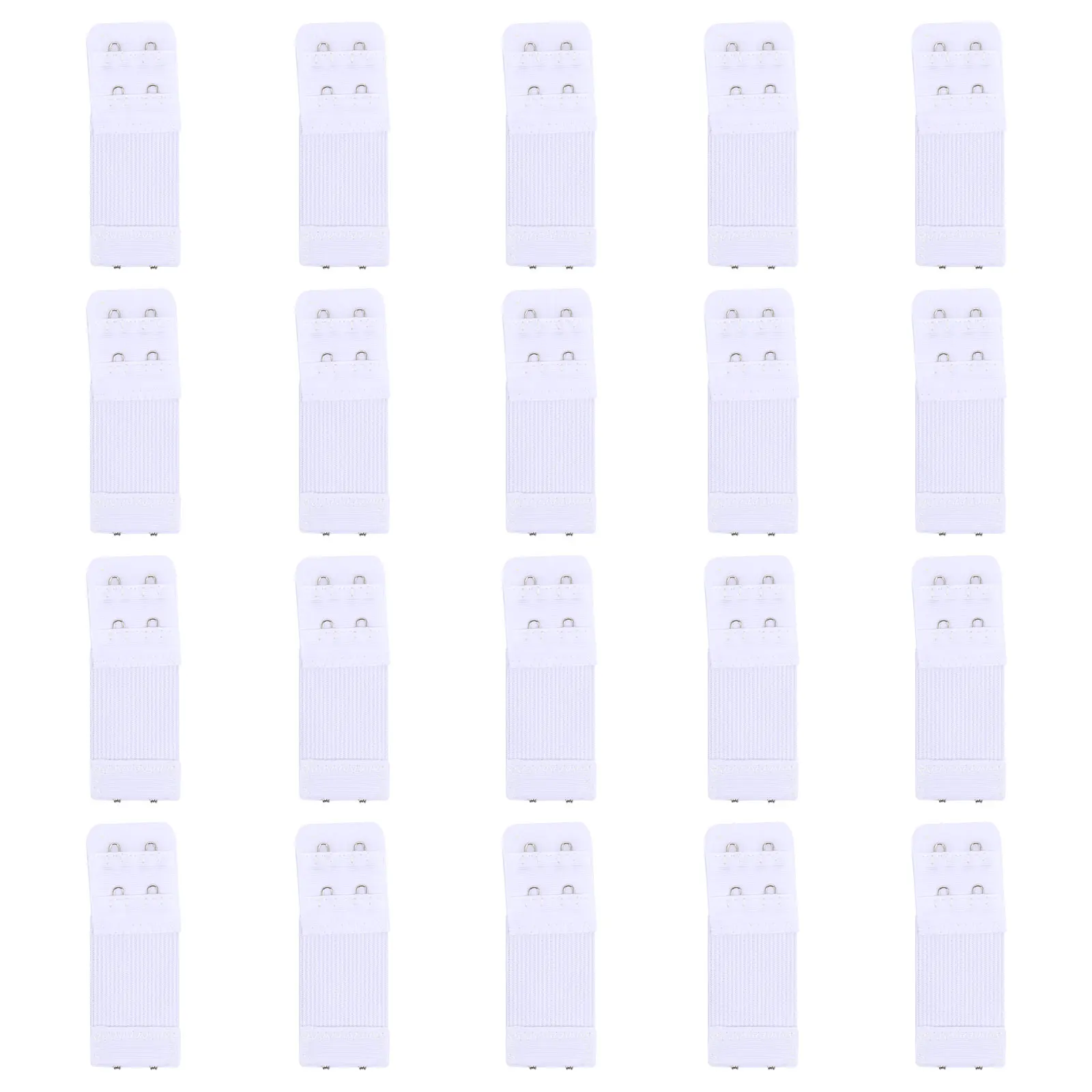 Hebilla extensora de sujetador elástico para mujer, 20 piezas, 2 ganchos, 2 filas, correa de extensión de sujetador ajustable, suave, Flexible y cómoda