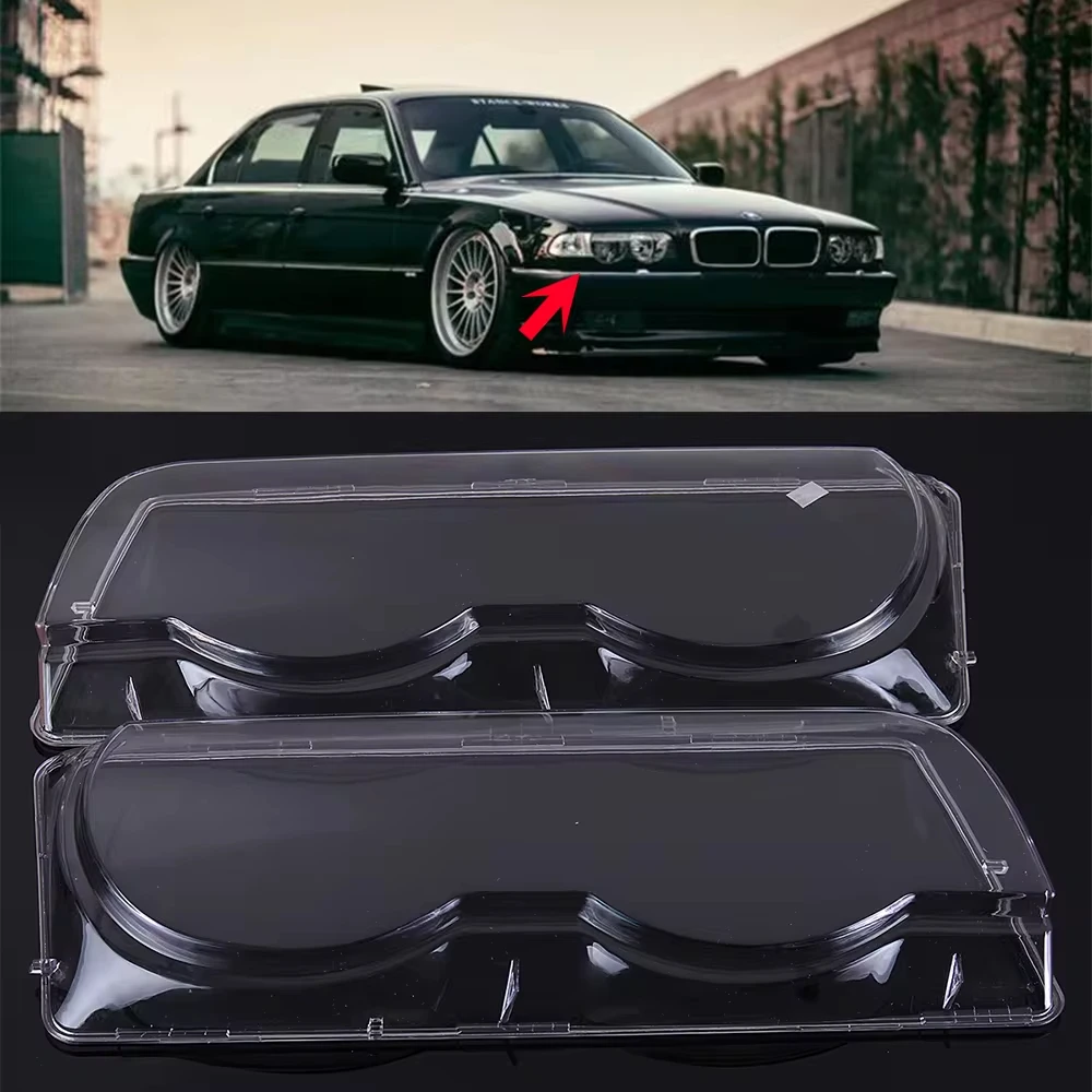 For BMW 7-Series E38 728i 730i 735i 740i 1999 2000 2001 Car Headlight Cover Transparent Headlamp Lens Shell Cover Replace