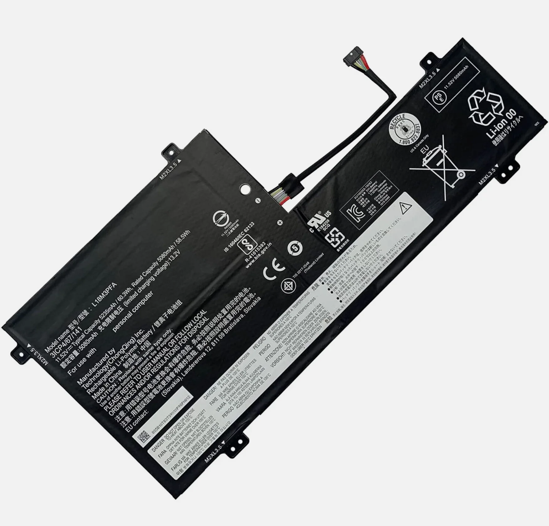 

Оригинальное качество L18M3PFA L18D3PF2 Аккумулятор 5B10T83740 для 3ICP4/67/141 5B10T83739