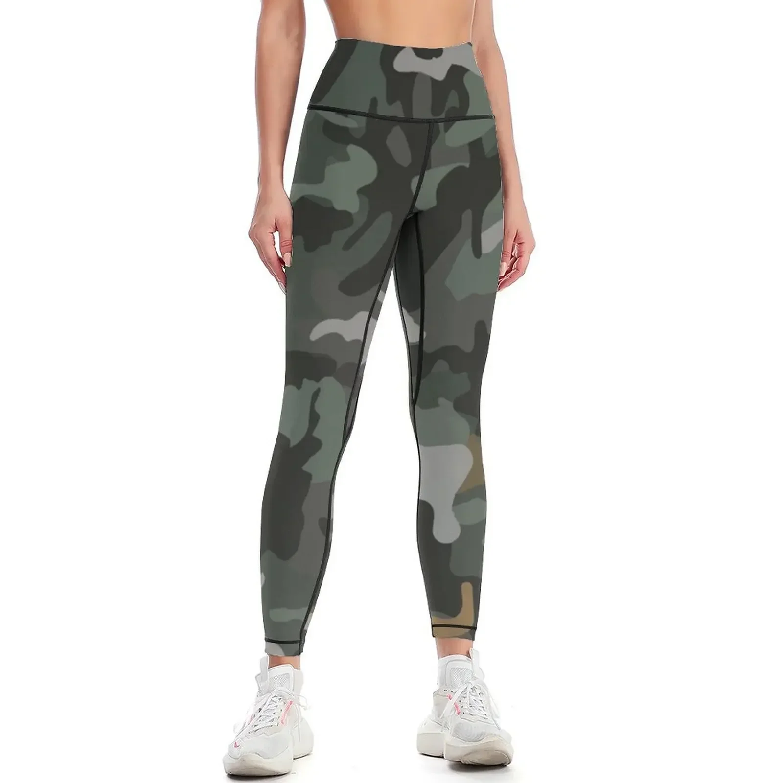 

Green Camouflage Leggings flared gym top legging gym sports woman gym Womens Leggings
