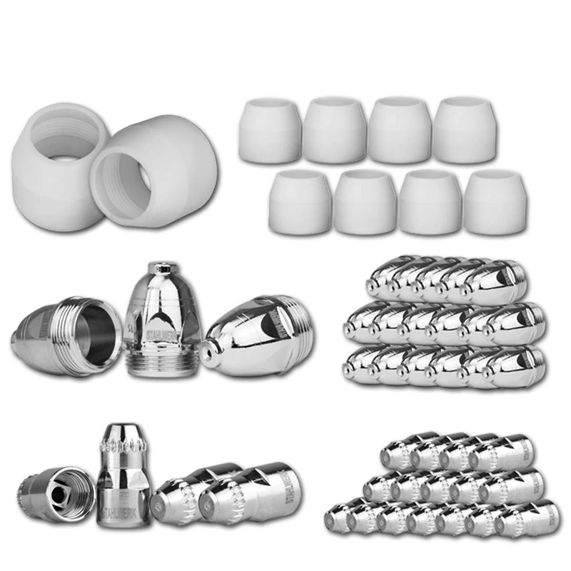 

P-80 Plasma ACCESSORIES Wear Parts, Plasma Nozzle + Electrode + Ceramic Cover For P-80 Cutting Plasma Cutting Gun