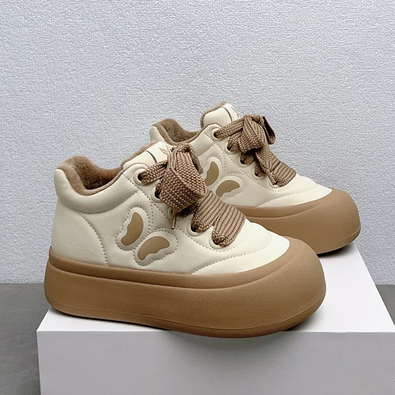 

Детская обувь для скейтбординга, замшевая теплая мягкая подошва, детская повседневная обувь с закрытым носком, 2025 г., зимняя новая модная обувь для девочек, нескользящая обувь в корейском стиле