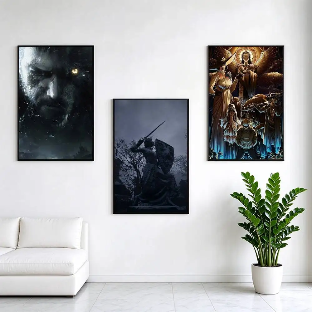 Resident Evil Village  Poster Waterproof Wall Art Sticker For Bar Living Room Vintage Decor High Quality Print Gift