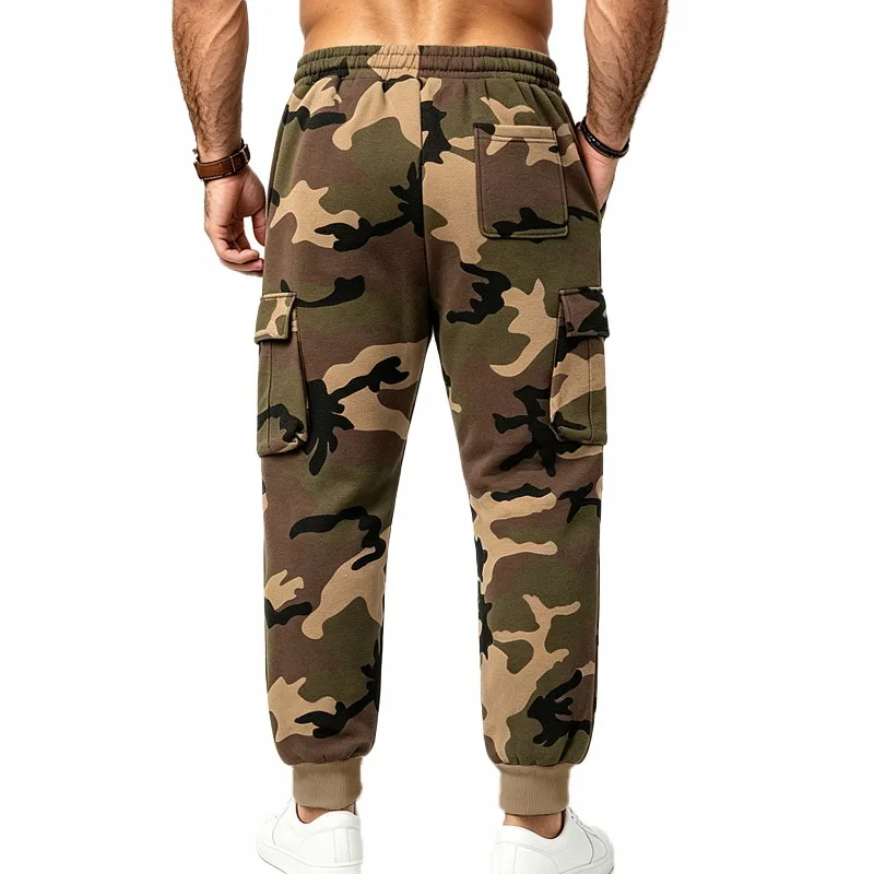 2026 Europäische Camouflage-Fleece-gefütterte Arbeitshose Outdoor Camouflage Trendige Hip-Hop Lose Pendlerhose für Herren – Detail 6