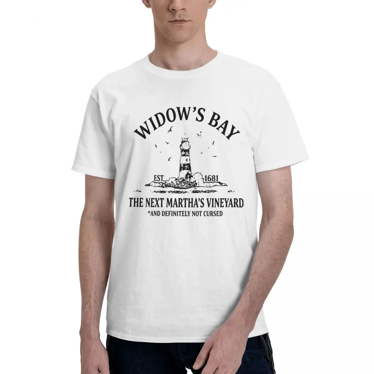 Men Widow's Bay Funny Cursed Town Coastal Horror TV Show T Shirt Streetwear Cotton Crewneck Tshirts