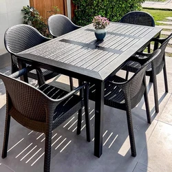 Rattan Modern Outdoor Tables Luxury Black Lounge Minimalist Outdoor Tables Armchair Patio Aire Acondicionado Cuarto Furniture