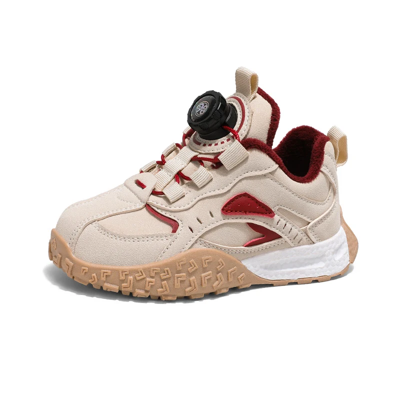 Nieuwe kinderen winter lederen katoenen schoenen jongens waterdichte warme loopschoenen kinderen outdoor casual schoenen warme sportschoenen meisjes