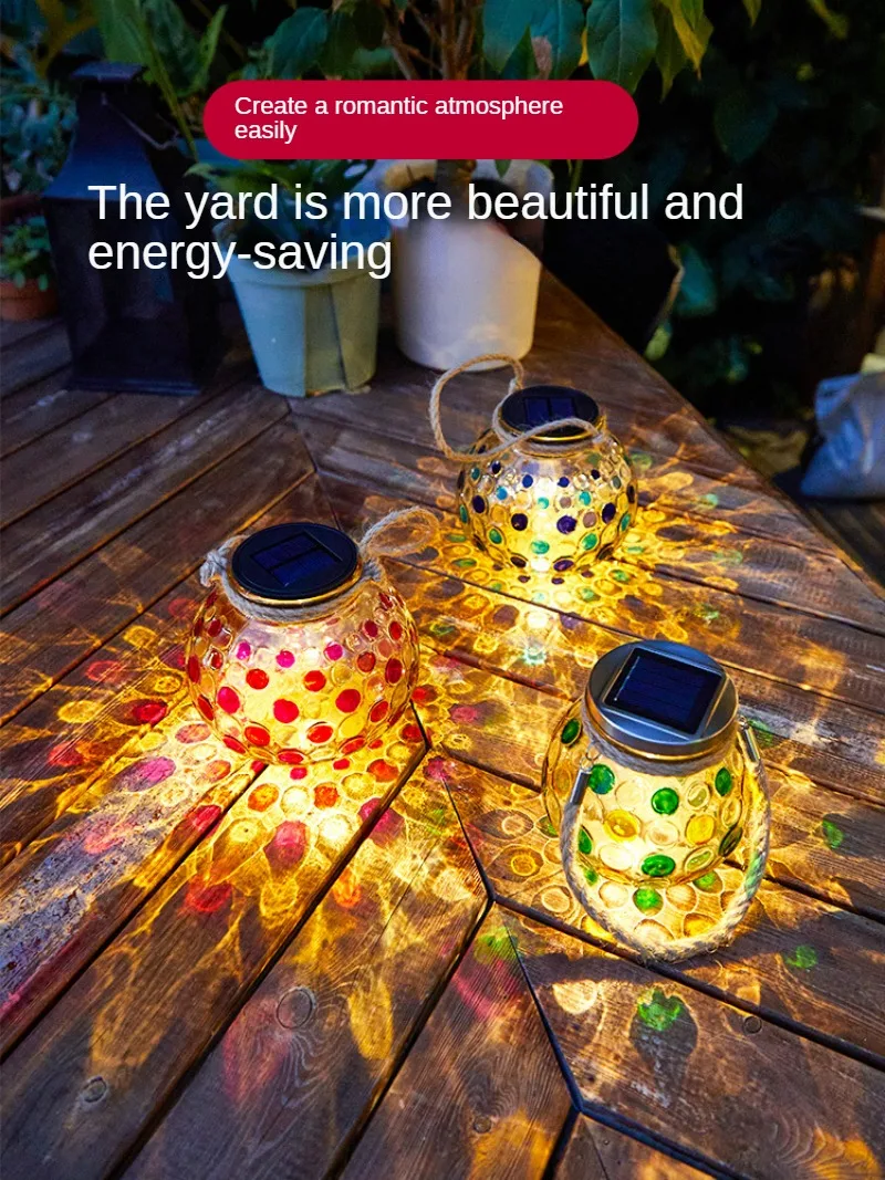 

Color Changing Mosaic Solar Light, Waterproof Crystal Glass Globe Ball Table Light, LED Night Light for Patio Garden Party Yard