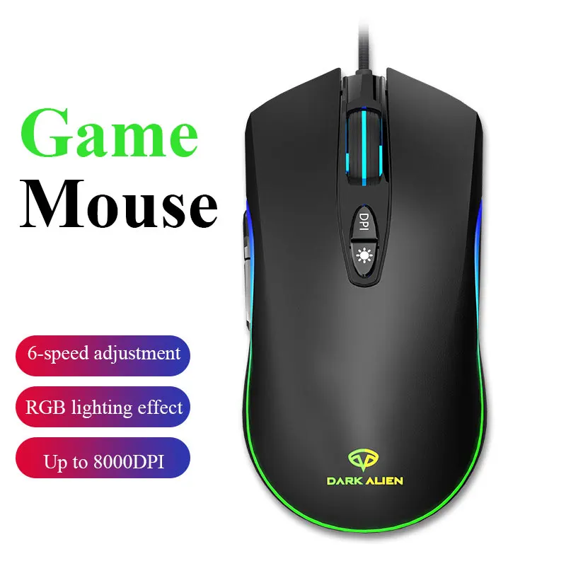 

V600 luminous esports mouse office computer business macro programming optoelectronic wired mouse desktop laptop PC peripherals