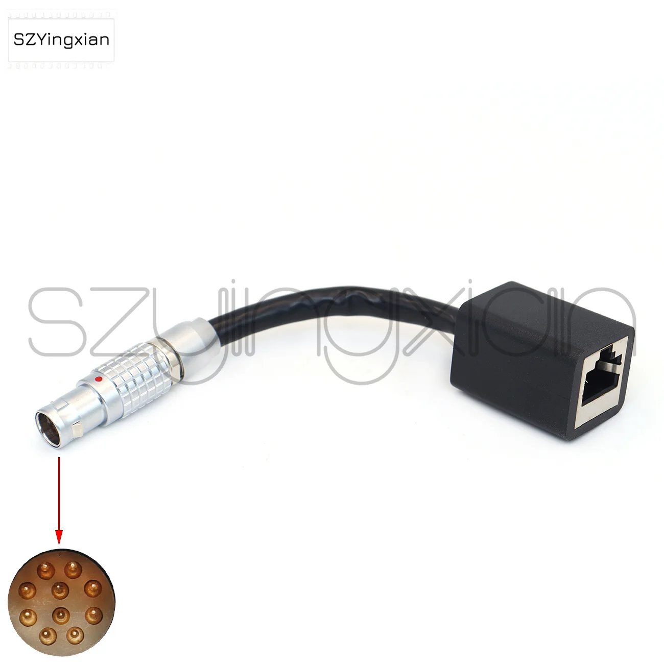 1B 10 Pin ARRI ALEXA (Male) to RJ45 Ethernet (Female) Camera Control Cable. ETH port to Ethernet to Interface