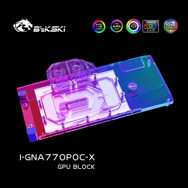 Imagem -04 - Bykski Gpu Bloco de Água Placa Gráfica Vga Cooler Radiador Refrigeração para Gunnir Intel Arc A770 Fóton 16g oc I-gna770poc-x