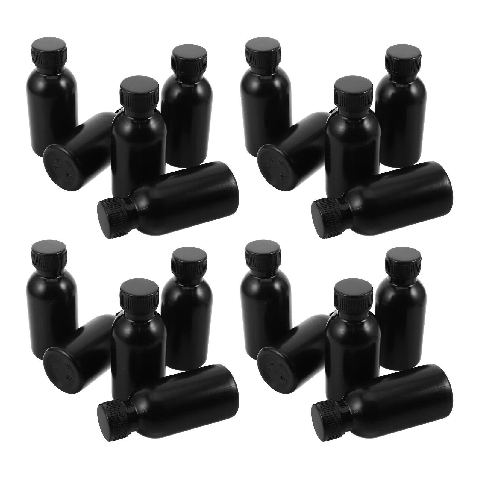 20Pcs Wide Mouth Reagent Bottle 100Ml Leakproof Plastic Lab Sample Container Light Blocking for Chemical Reagents Solid Samples
