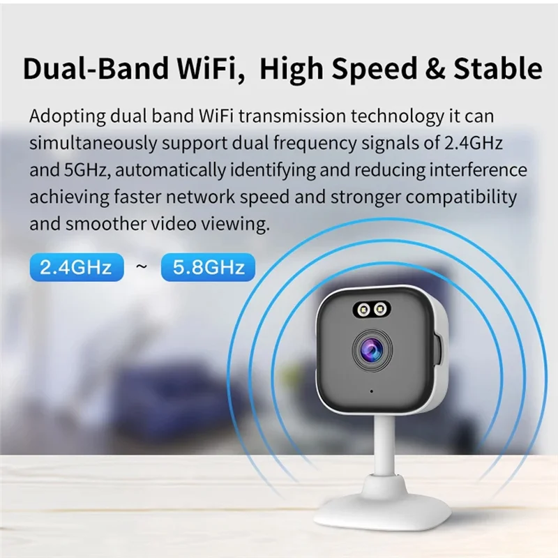 كاميرا مراقبة ELEC-3MP ثنائية النطاق 2.4G 5G WIFI IP كاميرا AI كشف الإنسان أمن الوطن CCTV مراقبة الطفل