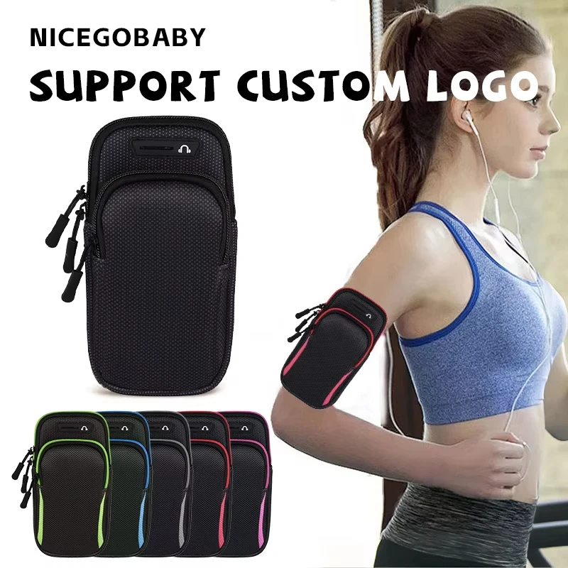 

Universal Mobile Phone Jogging Bag Sweatproof Sports Armband 6.8inches Phone Case On Hand For Outdoor Running For iPhone Samsung