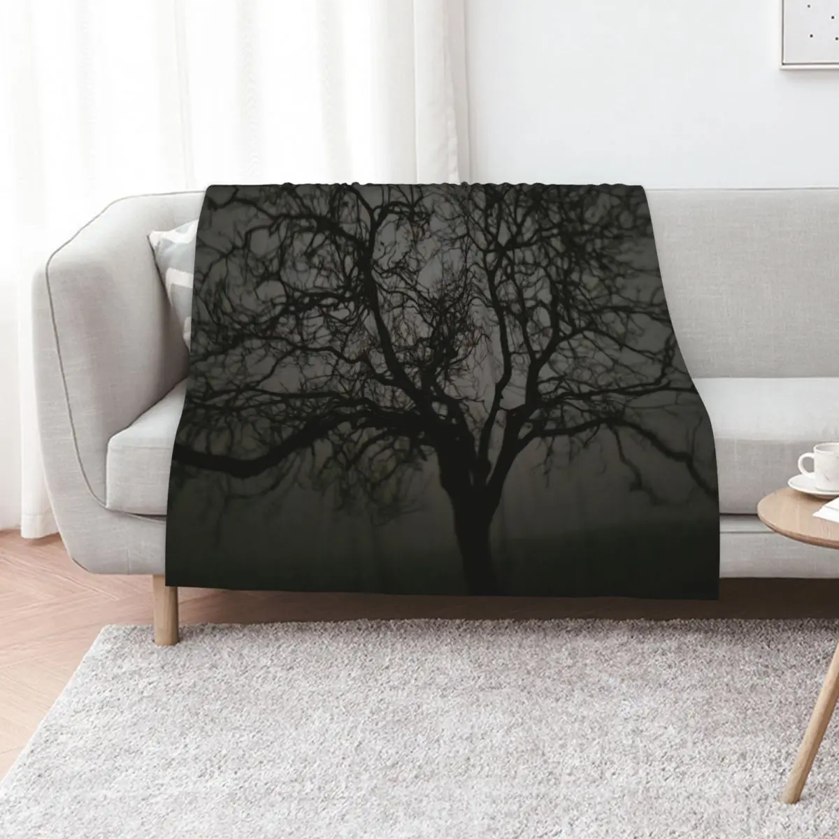 Creepy Dark Deserted Forest Throw Blanket Blankets For Sofas Sofas Luxury Thicken Polar wednesday Soft Plaid Blankets